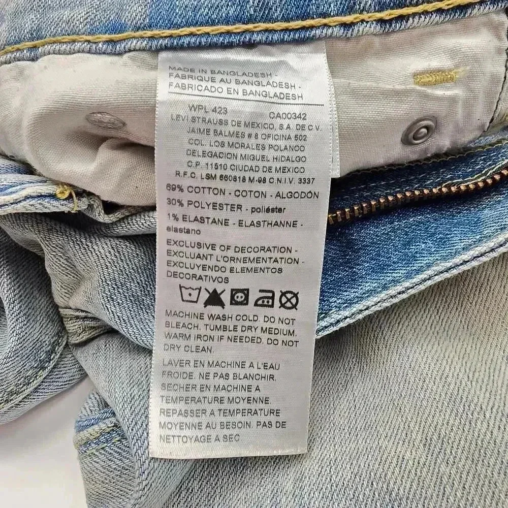 Levi's 283 Denizen Slim Fit Blue Denim Jeans Pants‎ Bottoms Men's 32X30